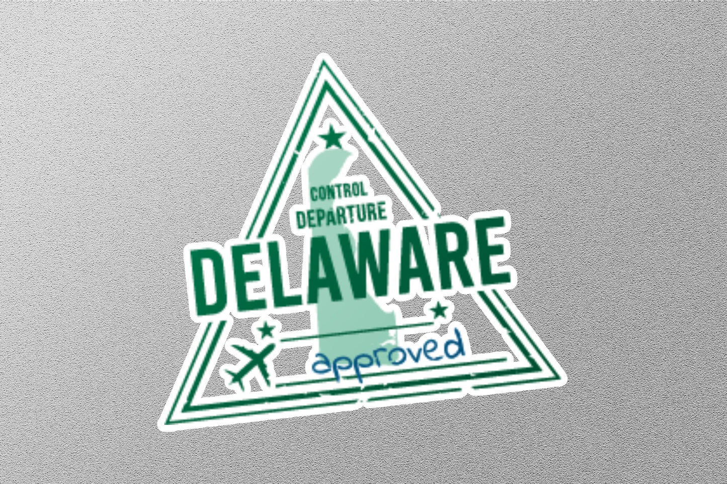 Wholesale Delaware Control Departure Travel Stamp Sticker