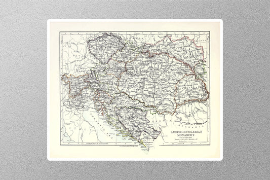 Austro Hungary Map Sticker