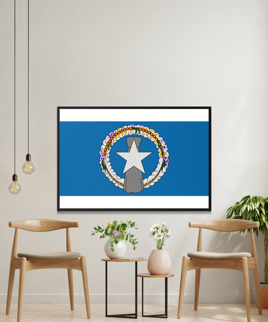 Northern Mariana Islands Country Flag Poster - Matte Paper