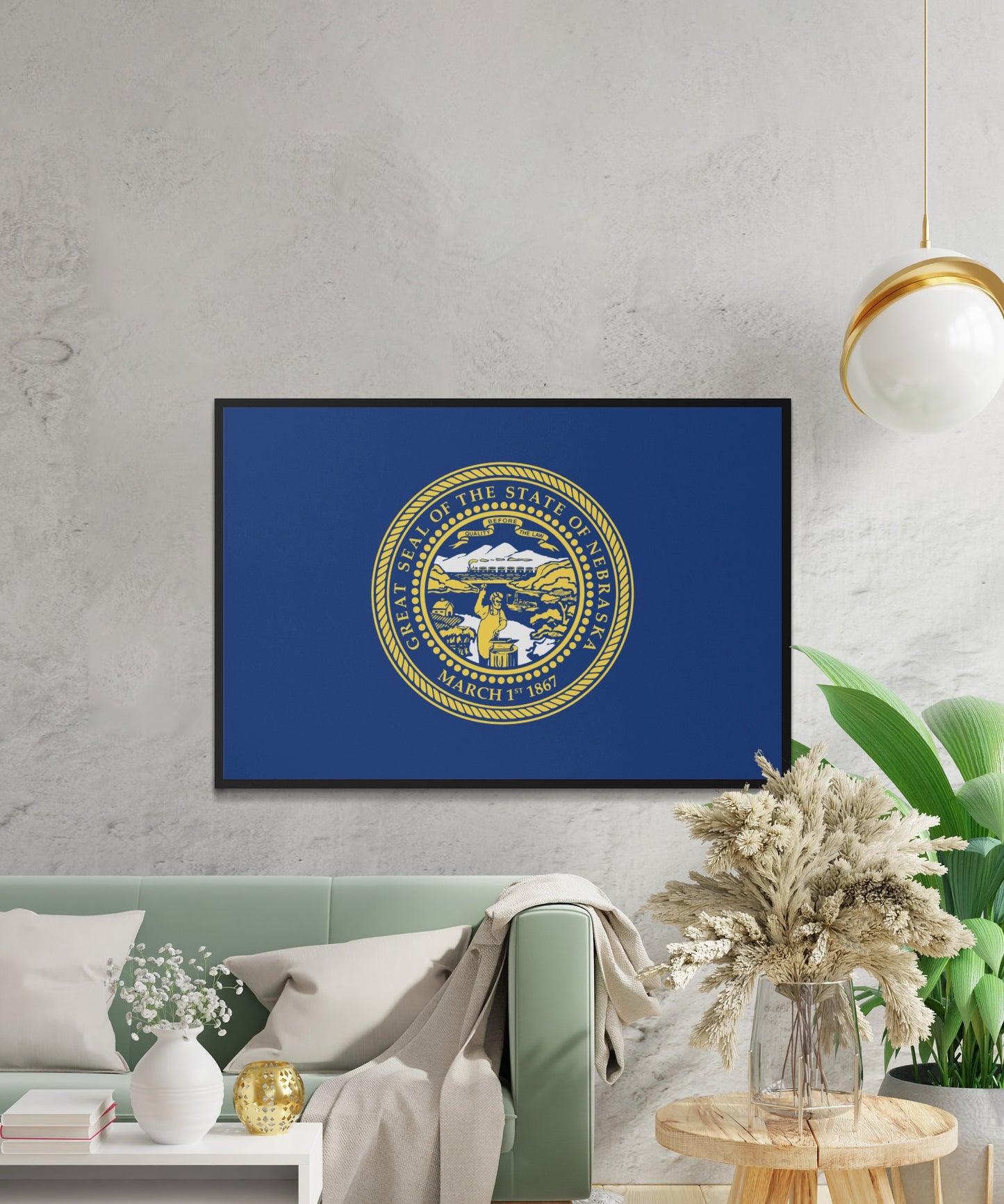 Nebraska State Flag Poster - Matte Paper