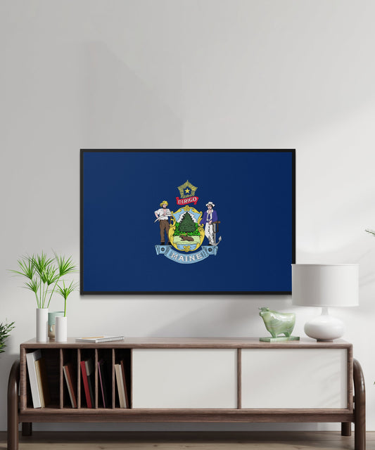 Maine State Flag Poster - Matte Paper