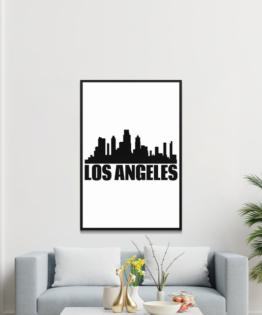 Los Angeles Skyline Poster - Matte Paper