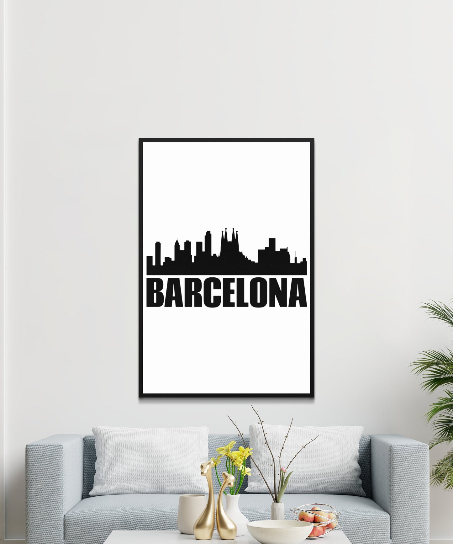 Barcelona Skyline Poster - Matte Paper