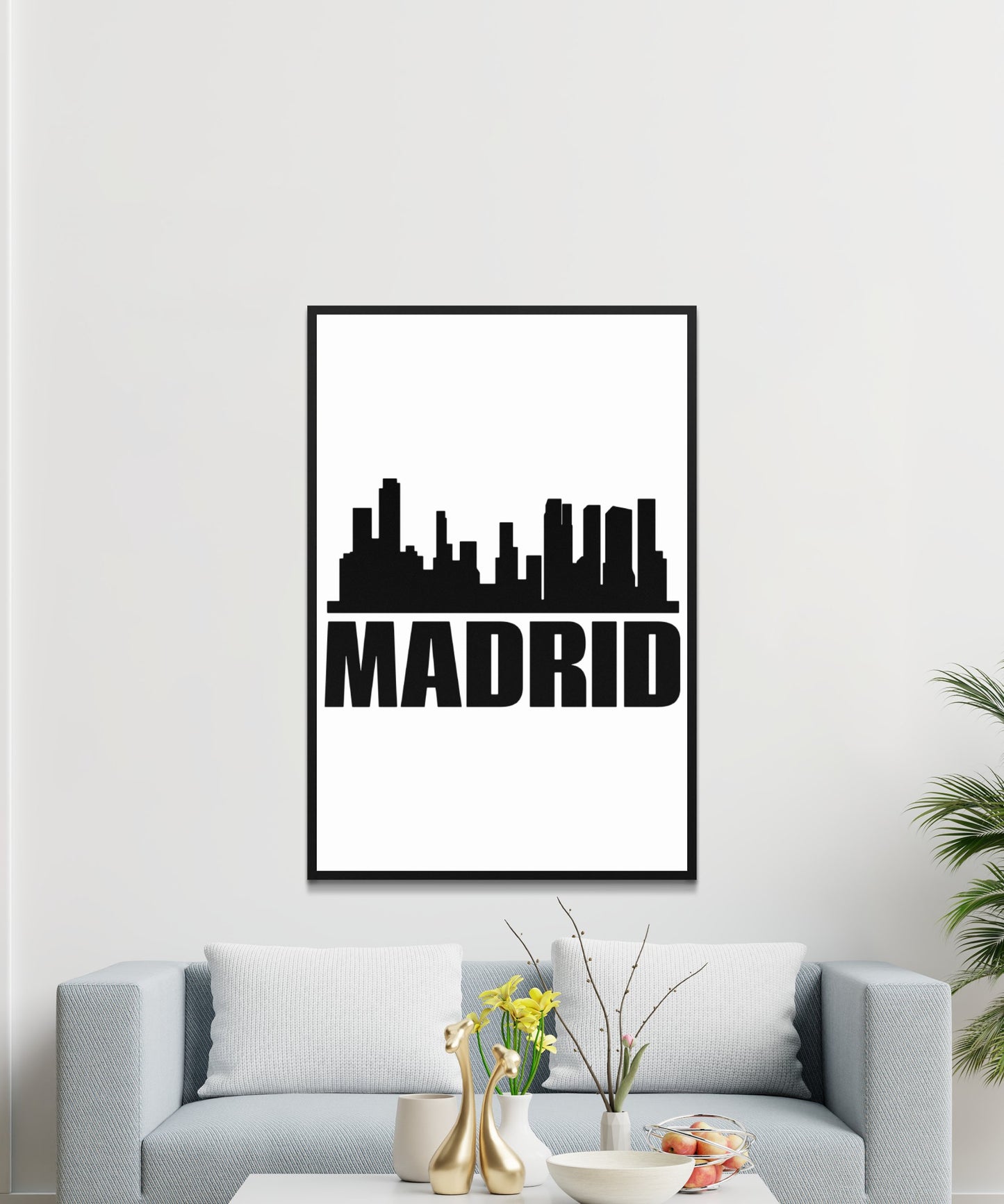 Madrid Skyline Poster - Matte Paper