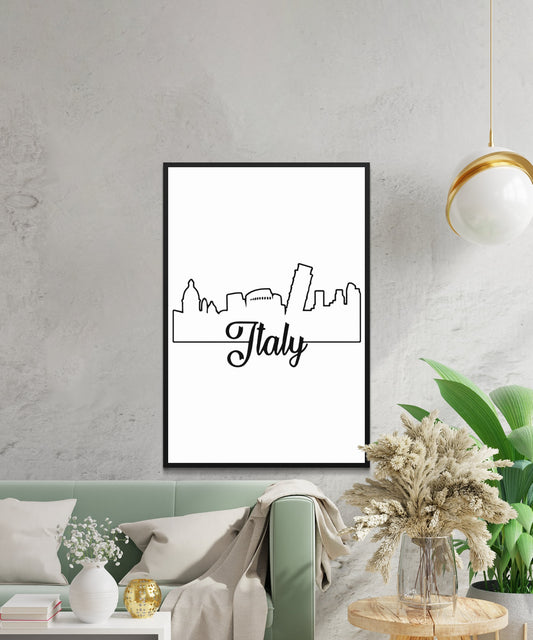 Italy Skyline Poster - Matte Paper