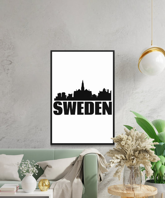 Sweden Skyline Poster - Matte Paper