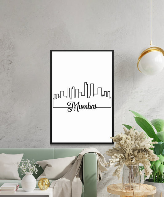 Mumbai Skyline Poster - Matte Paper