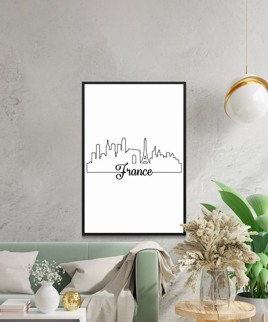 France Skyline Poster - Matte Paper