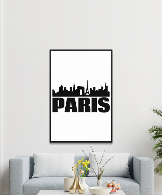 Paris Skyline Poster - Matte Paper