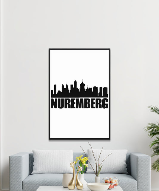 Nuremberg Skyline Poster - Matte Paper