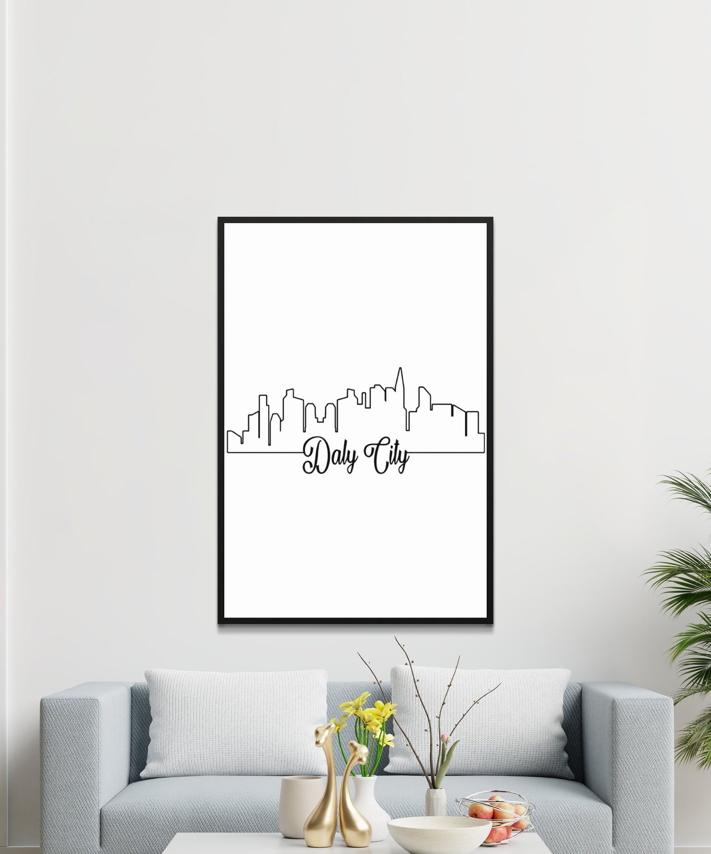 Daly City Skyline Poster - Matte Paper