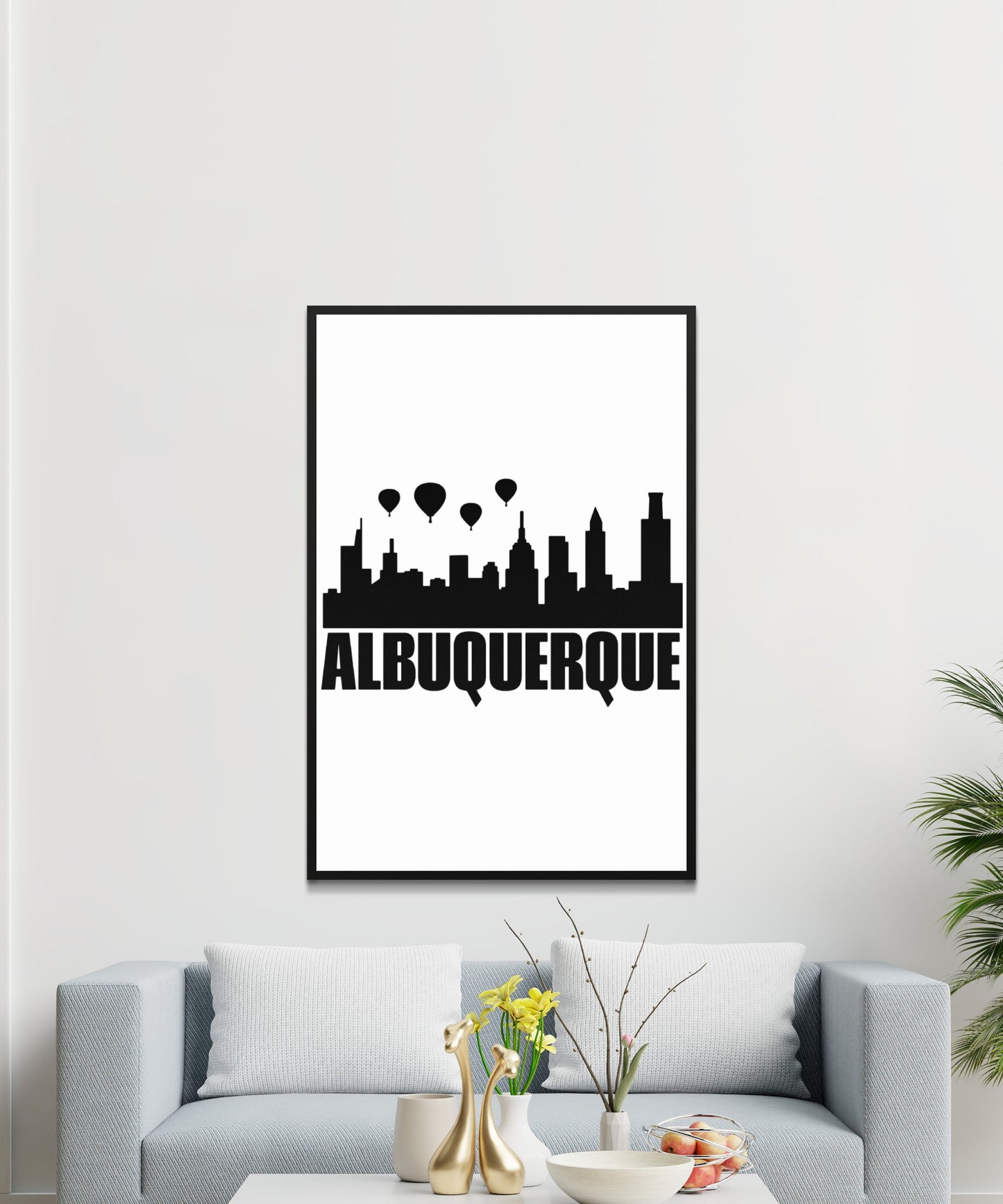 Albuquerque Skyline Poster - Matte Paper