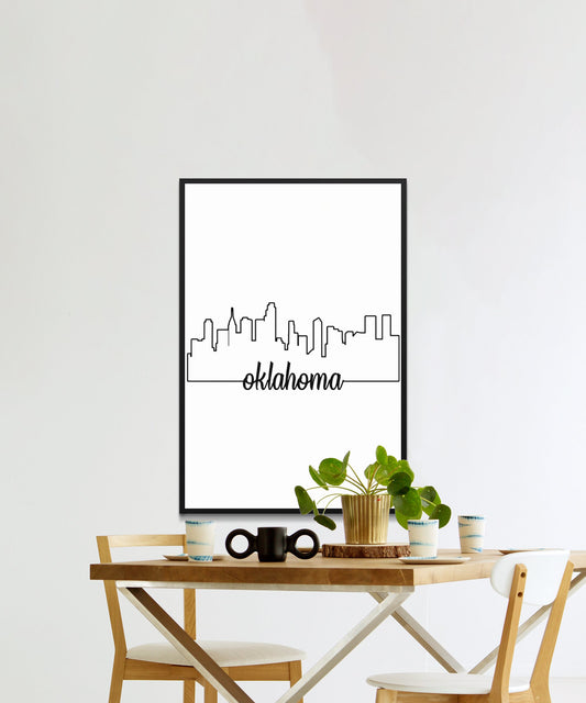 Oklahoma Skyline Poster - Matte Paper