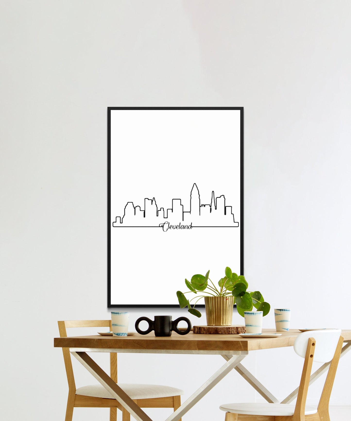 Cleveland Skyline Poster - Matte Paper