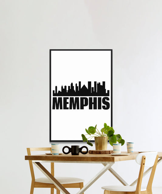 Memphis Skyline Poster - Matte Paper