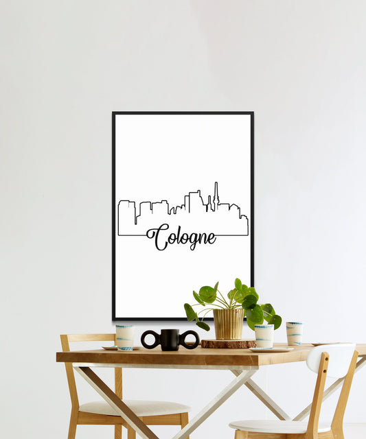 Cologne Skyline Poster - Matte Paper