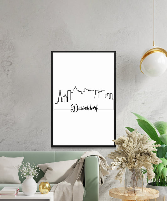 Dusseldorf Skyline Poster - Matte Paper