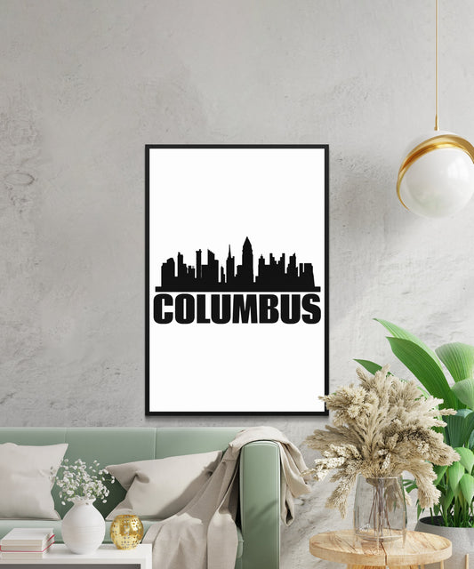 Columbus Skyline Poster - Matte Paper