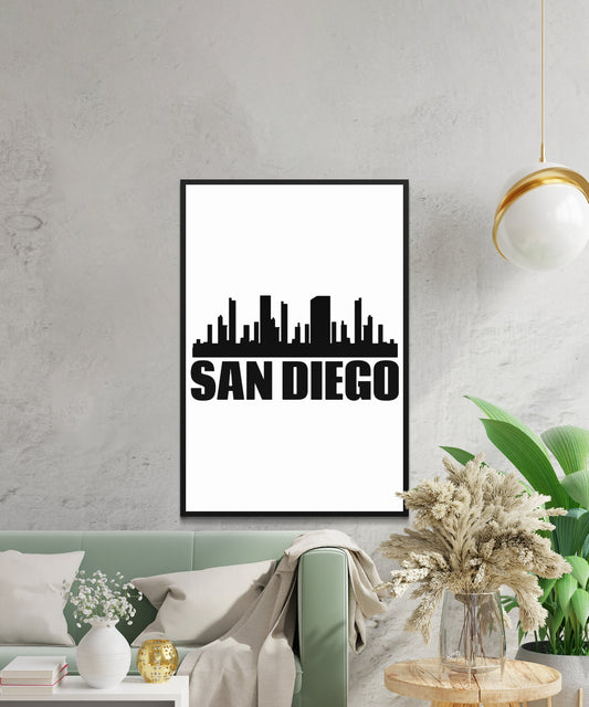 San Diego Skyline Poster - Matte Paper
