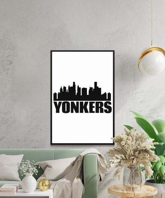 Yonkers Skyline Poster - Matte Paper