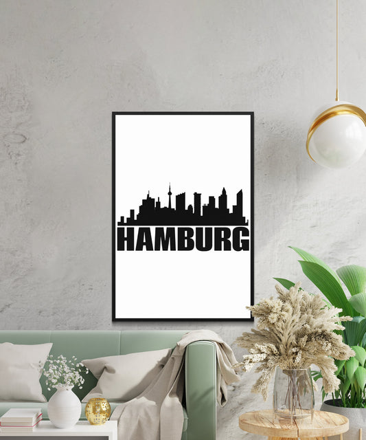 Hamburg Skyline Poster - Matte Paper