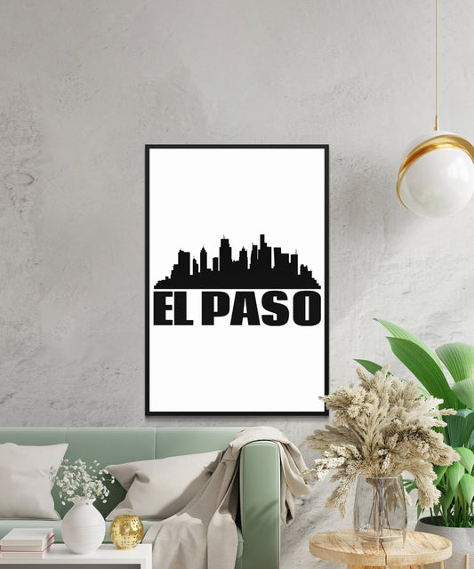 El Paso Skyline Poster - Matte Paper