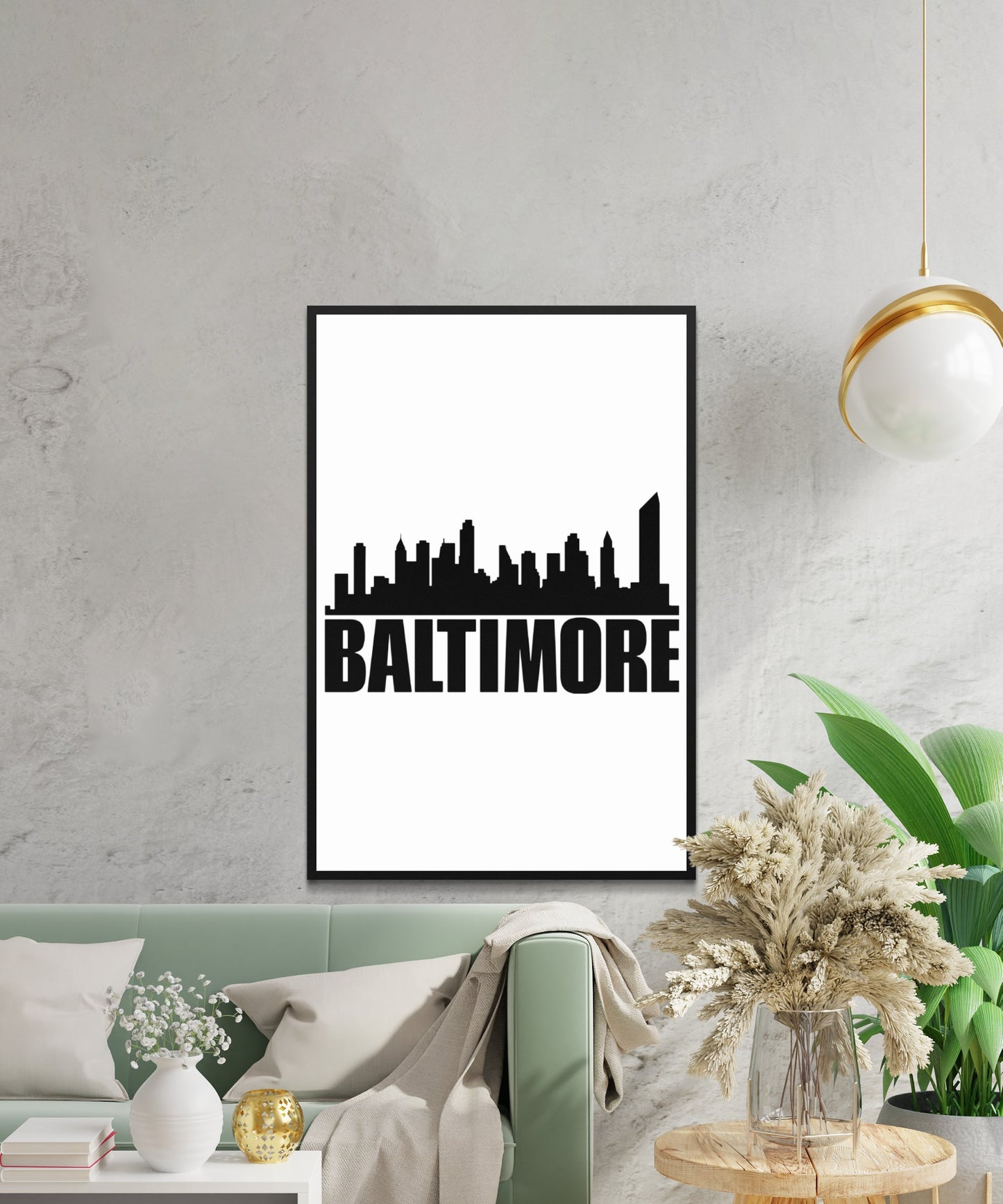 Baltimore Skyline Poster - Matte Paper