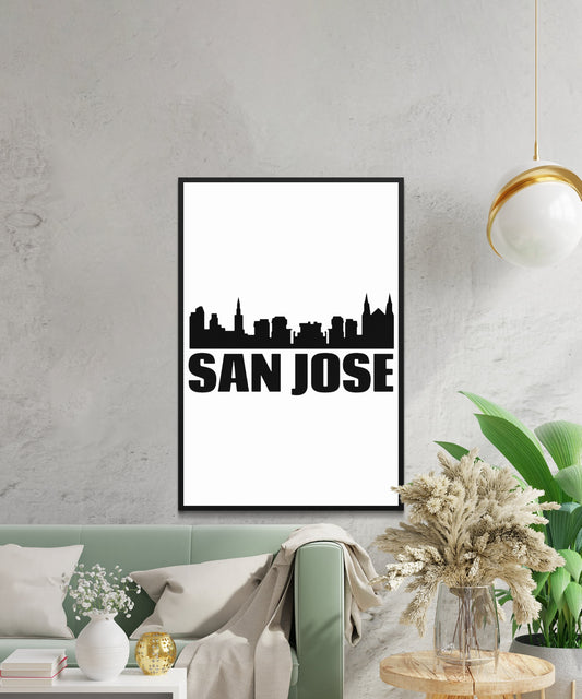 San Jose Skyline Poster - Matte Paper