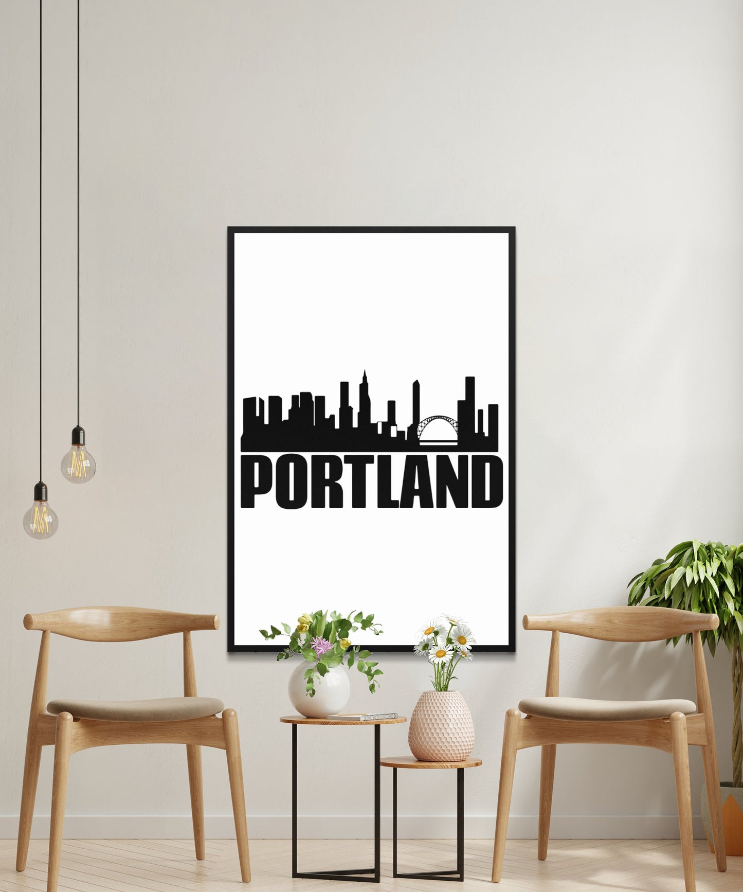 Portland Skyline Poster - Matte Paper