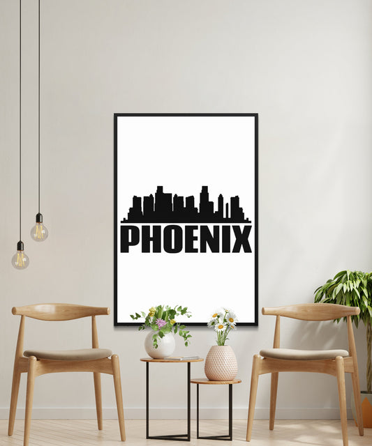 Phoenix Skyline Poster - Matte Paper