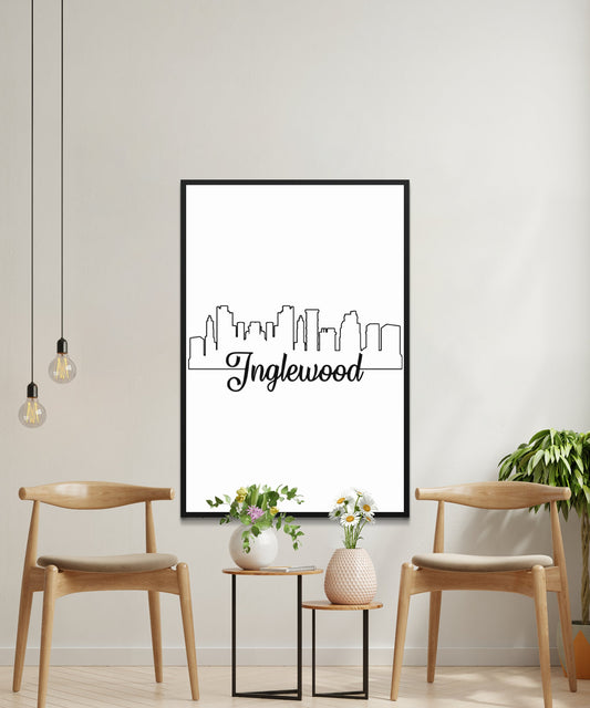 Inglewood Skyline Poster - Matte Paper