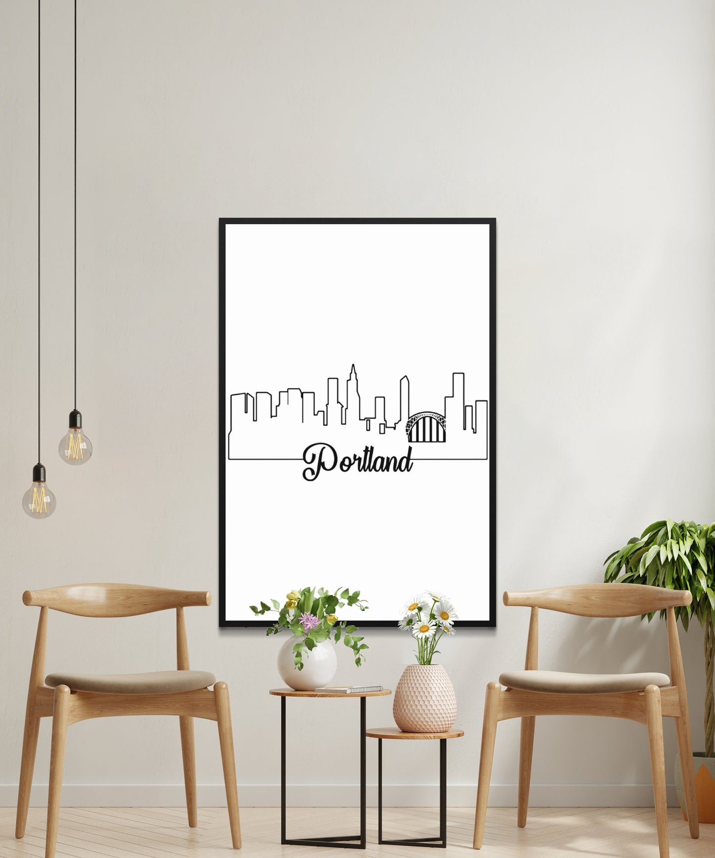 Portland Skyline Poster - Matte Paper