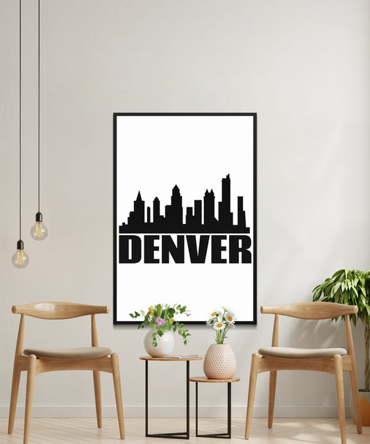 Denver Skyline Poster - Matte Paper