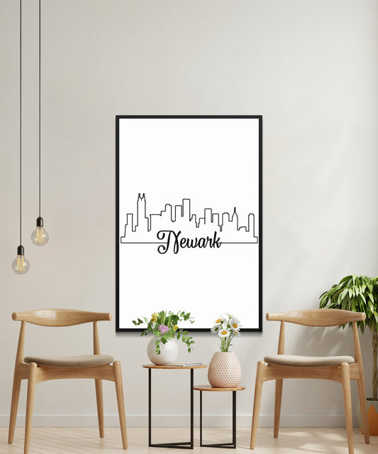 Newark Skyline Poster - Matte Paper