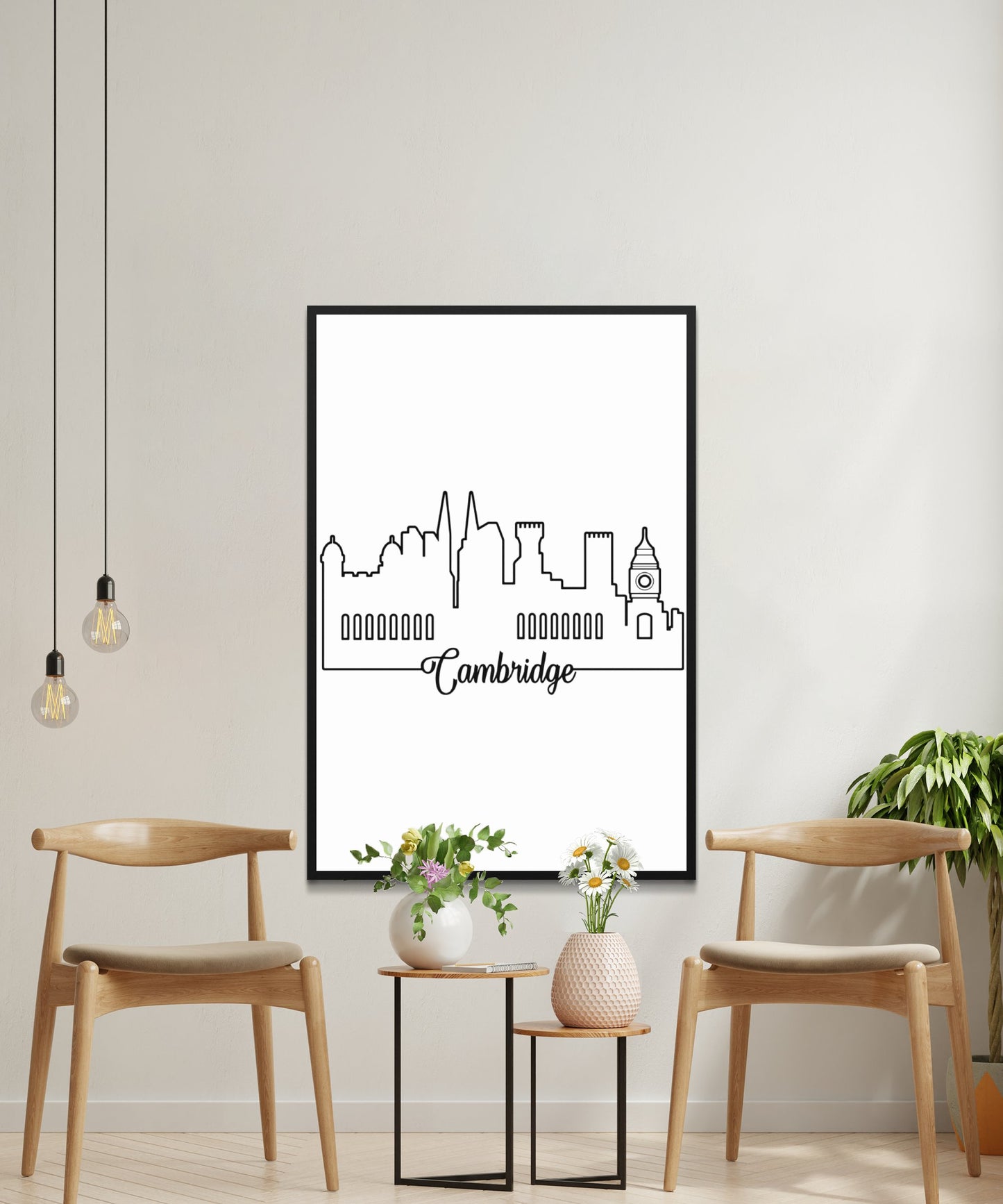 Cambridge Skyline Poster - Matte Paper