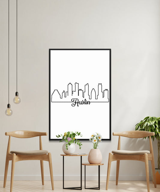 Austin Skyline Poster - Matte Paper