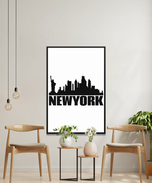 New York Skyline Poster - Matte Paper