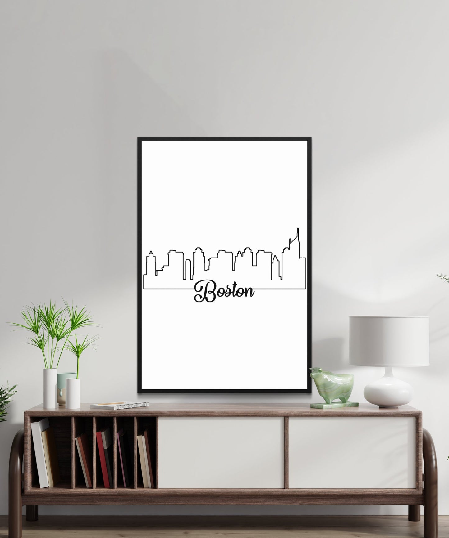 Boston Skyline Poster - Matte Paper