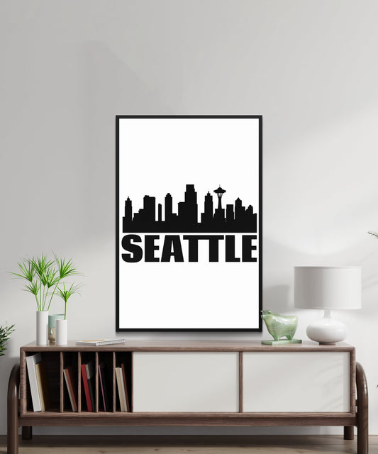 Seattle Skyline Poster - Matte Paper