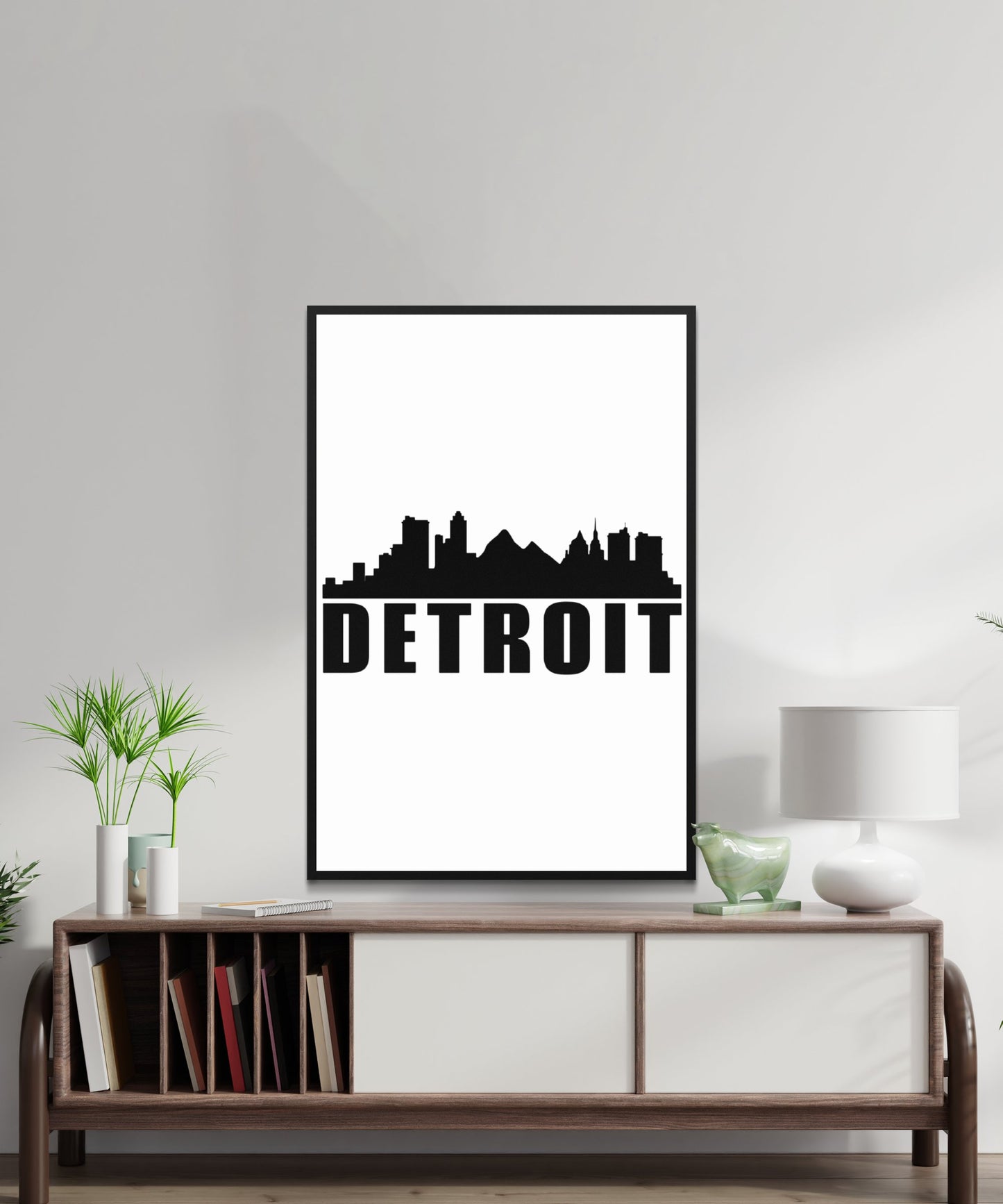 Detroit Skyline Poster - Matte Paper