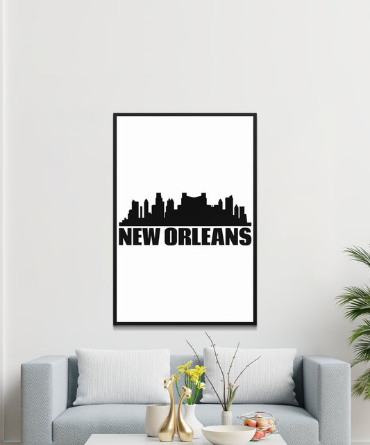 New Orleans Skyline Poster - Matte Paper