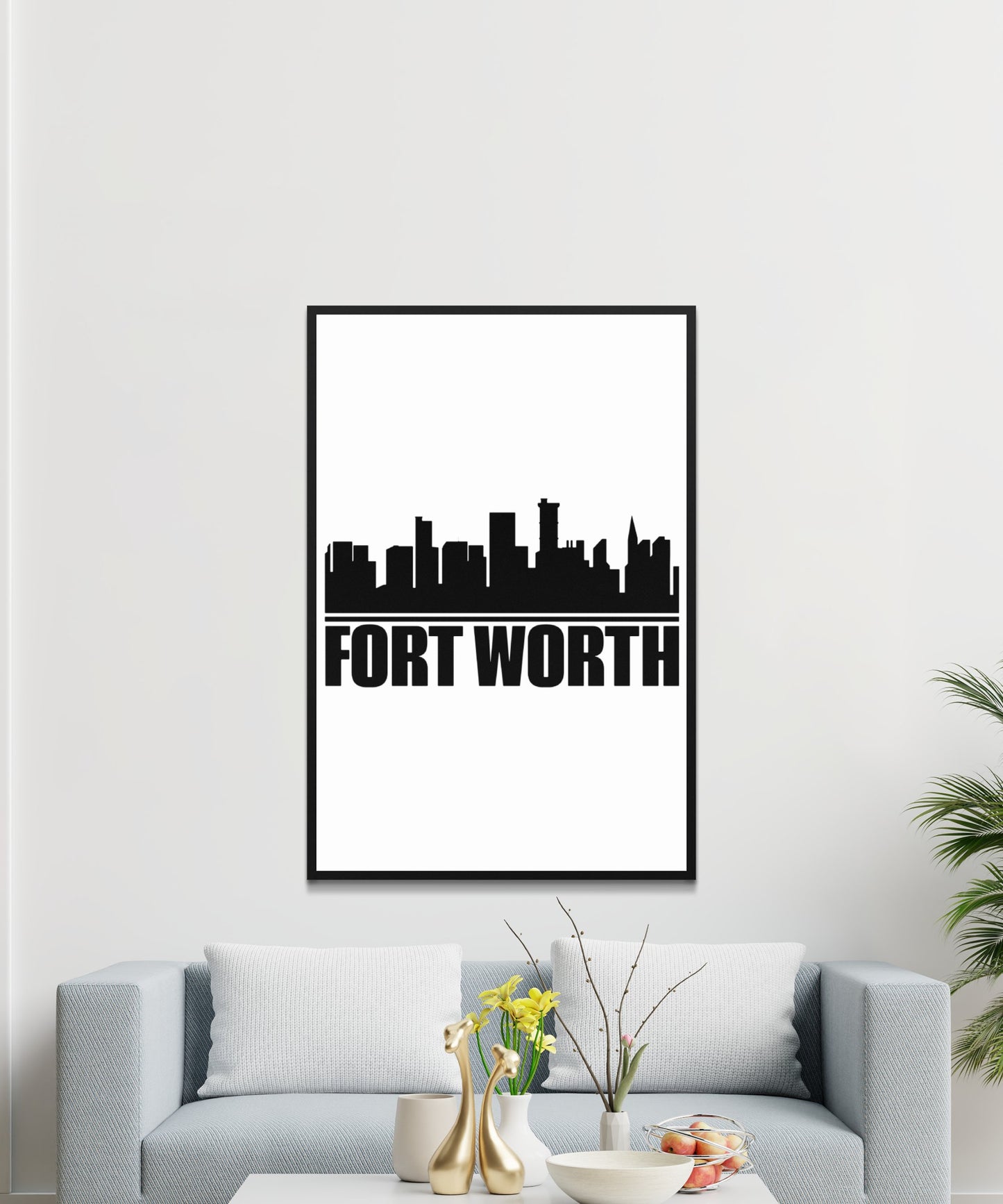 Fort Worth Skyline Poster - Matte Paper