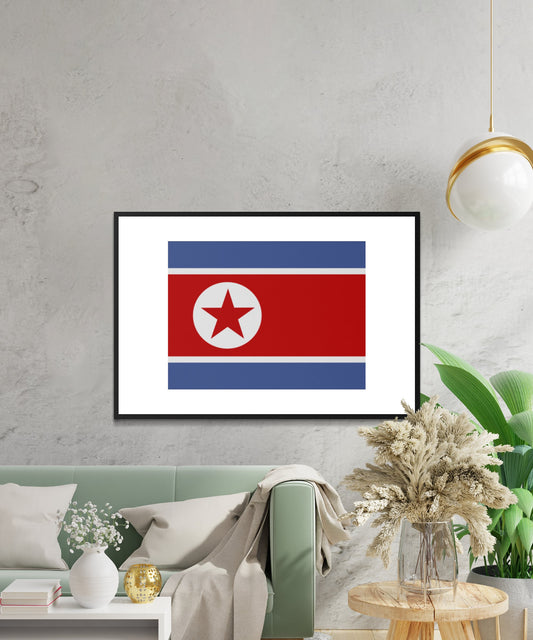 North Korea Flag Poster - Matte Paper