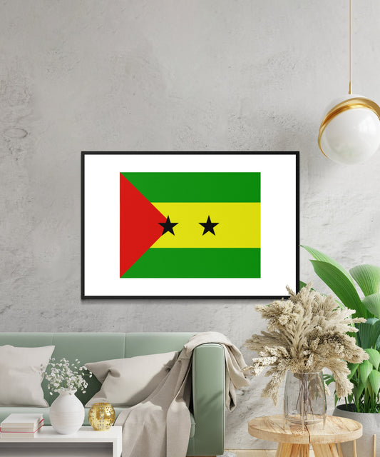 São Tomé and Príncipe Flag Poster - Matte Paper