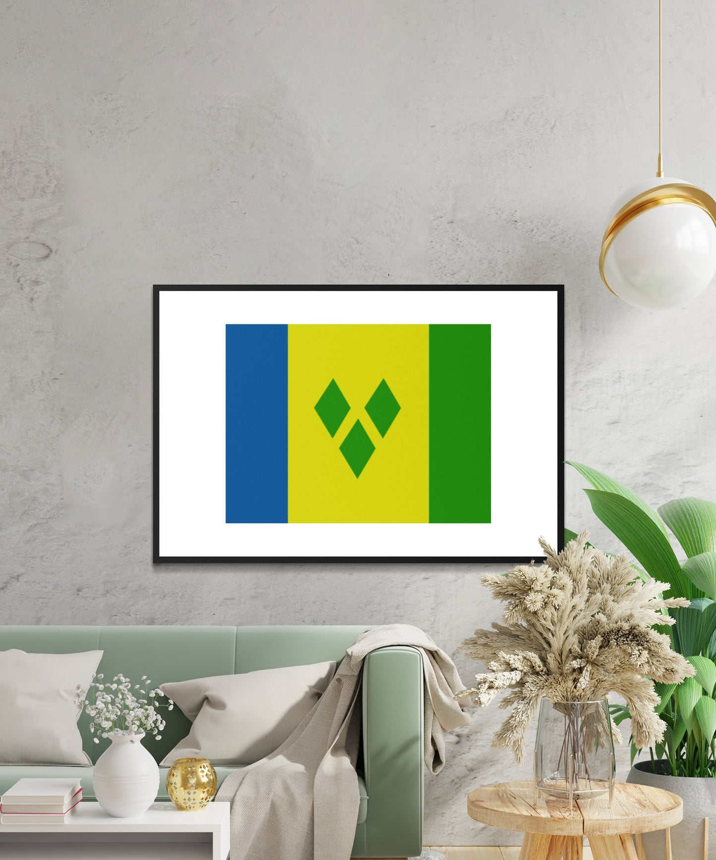 Saint Vincent and the Grenadines Flag Poster - Matte Paper
