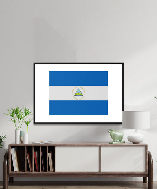 Nicaragua Flag Poster - Matte Paper