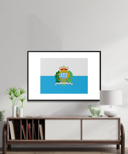 San Marino Flag Poster - Matte Paper