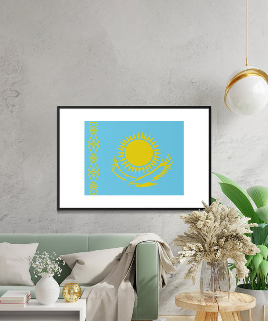 Kazakhstan Flag Poster - Matte Paper