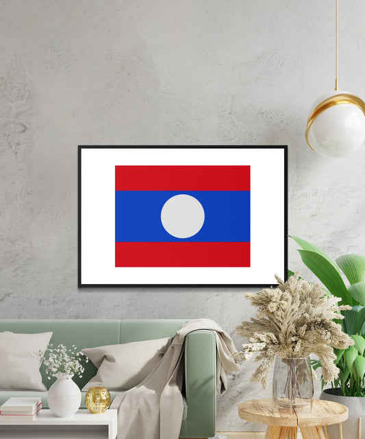 Laos Flag Poster - Matte Paper