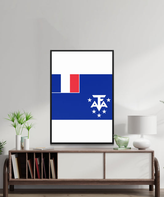 French Southern and Antarctic Lands Fla Flag Poster - Matte Paper